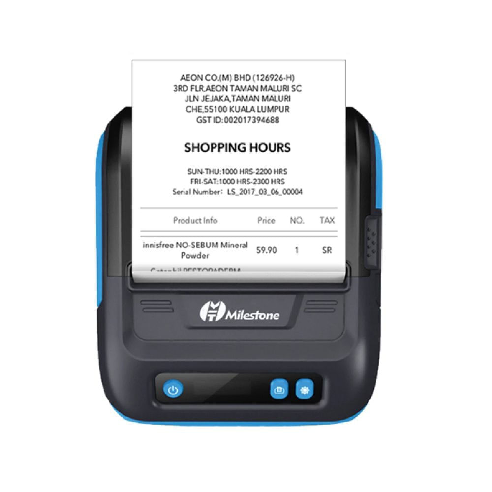 Impresora térmica Dual Milestone MHT P29L, etiquetas y tickets 80mm, bluetooth y USB