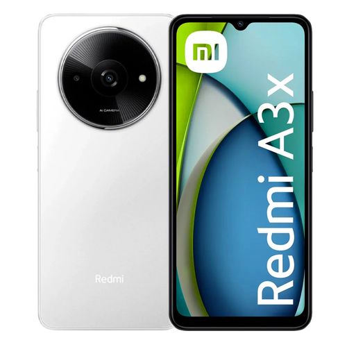 Celular Xiaomi Redmi A3X 4G 128GB, 4GB RAM, cámara 8MP, frontal 5MP, blanco