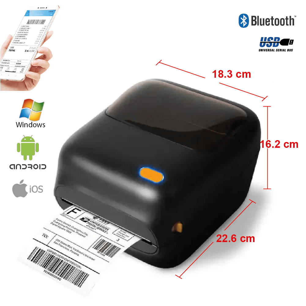Imagen 2 del producto Impresora térmica Zywell ZY910 con USB y bluetooth, etiquetas adhesivas 110mm