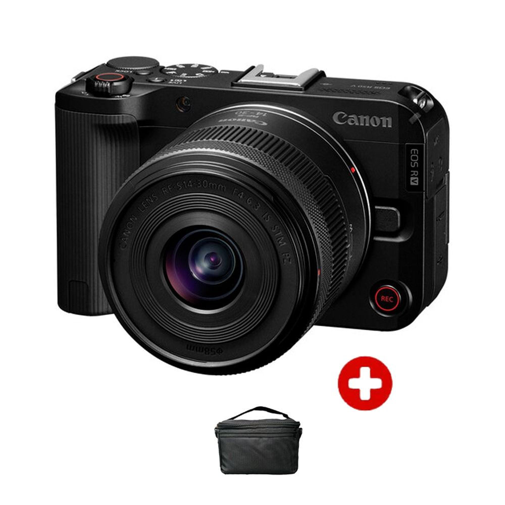 Cámara Canon EOS R50 V + RF-S 14-30 mm f/4-6,3 IS STM PZ + estuche