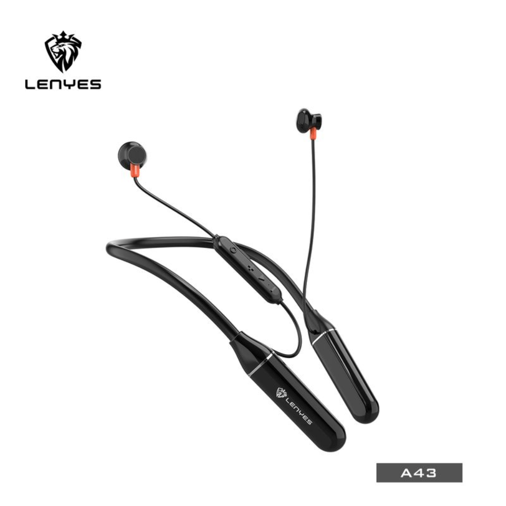 Imagen 2 del producto Audífono Lenyes A43 collarín deportivo, 150 horas de batería, sonido estéreo, bluetooth 5.2, negro