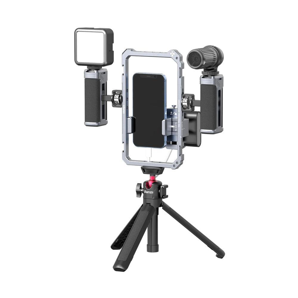 Imagen 2 del producto Estabilizador manual para Smartphone Ulanzi SKU3127, mango doble y soporte extensible