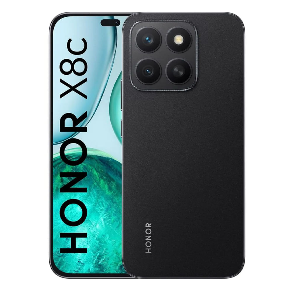 Celular Honor X8c 4G, 256GB, 8GB RAM, cámara trasera 108MP y frontal 50MP, 6.7", negro
