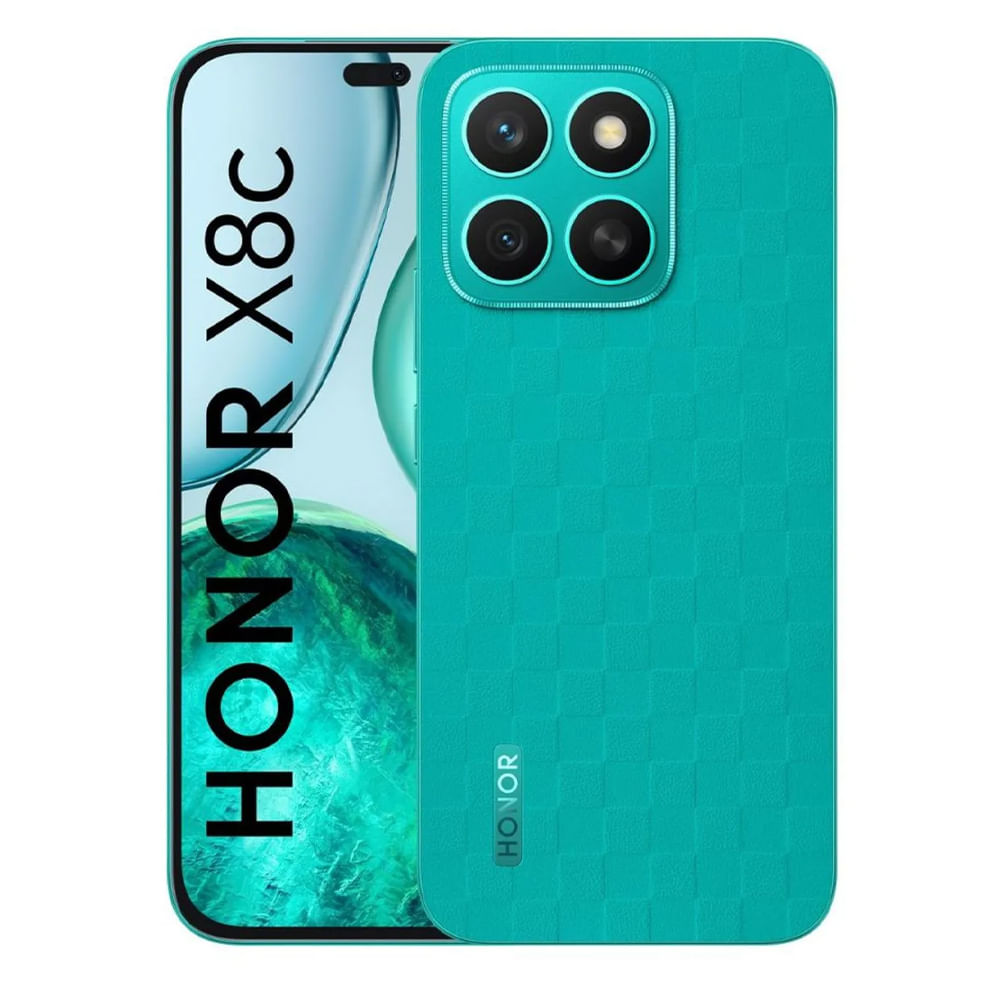 Imagen 1 del producto Celular Honor X8c 4G, 256GB, 8GB RAM, cámara trasera 108MP y frontal 50MP, 6.7"", verde