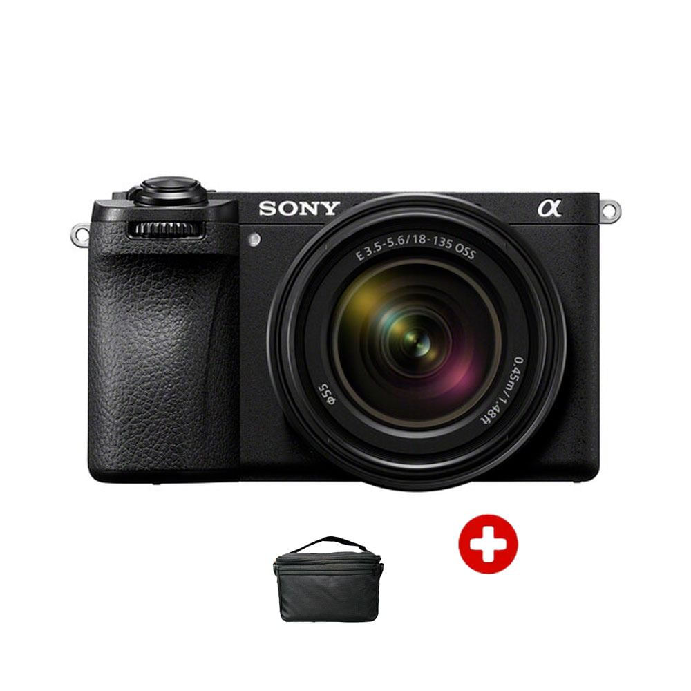Cámara Sony A6700 + lente 18-135mm f/3.5-5.6 OSS + estuche, 26.0 MP, video 4K, sensor Exmor R