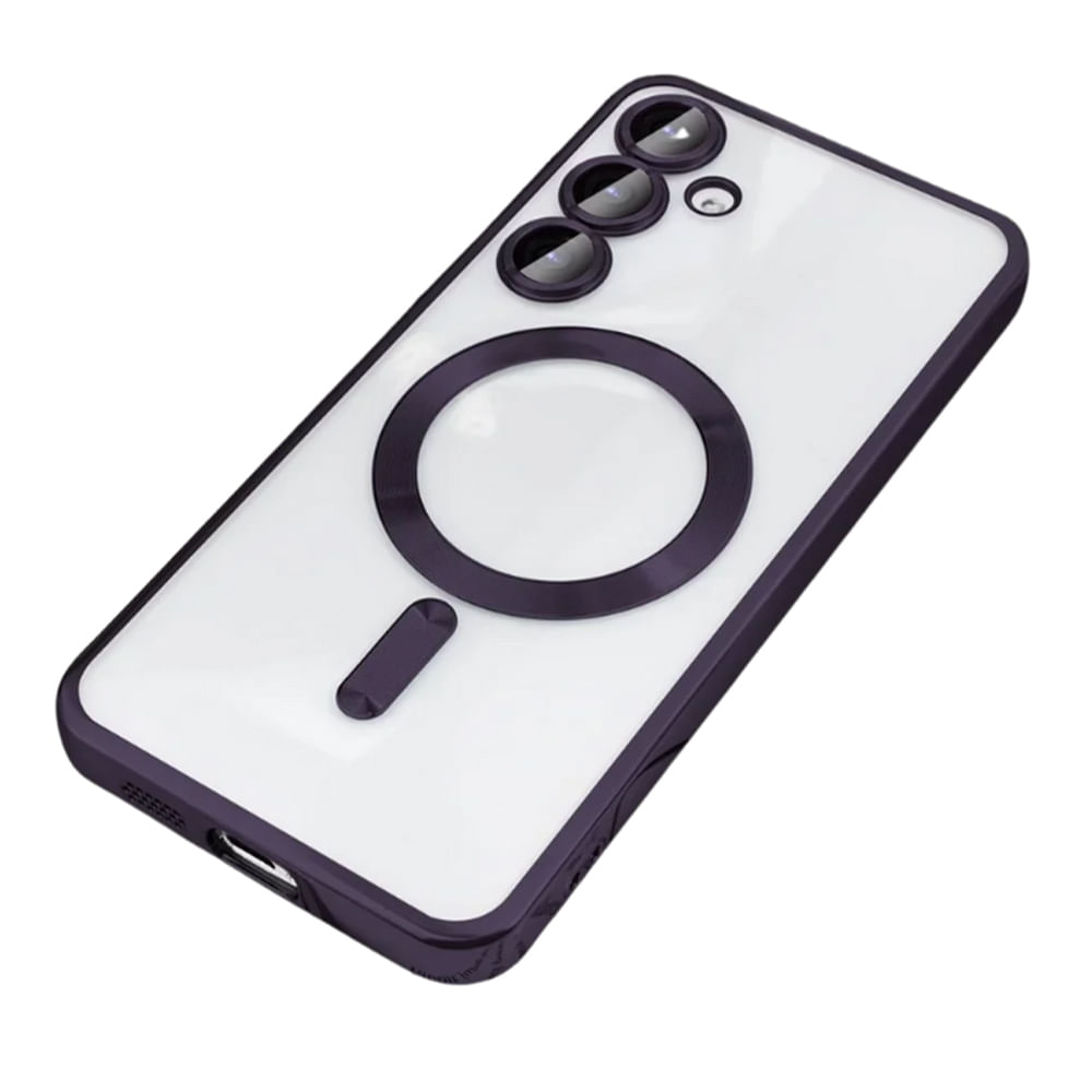 Case Samsung Galaxy S25 Magnético Transparente Lila