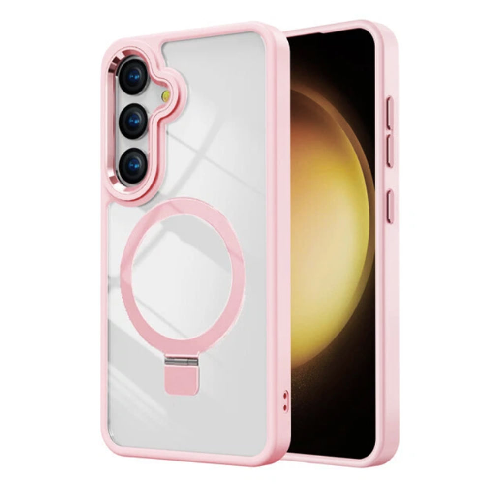 Case Samsung Galaxy S25 Plus Magnético Transparente Rosado