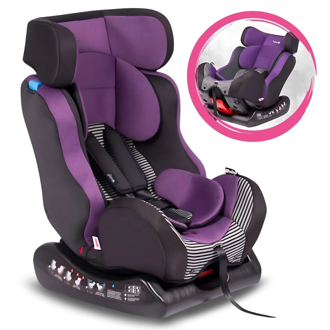 Imagen 2 del producto Silla de auto para bebés Fireza, seguridad evolutiva, de 0 a 25 kg, púrpura