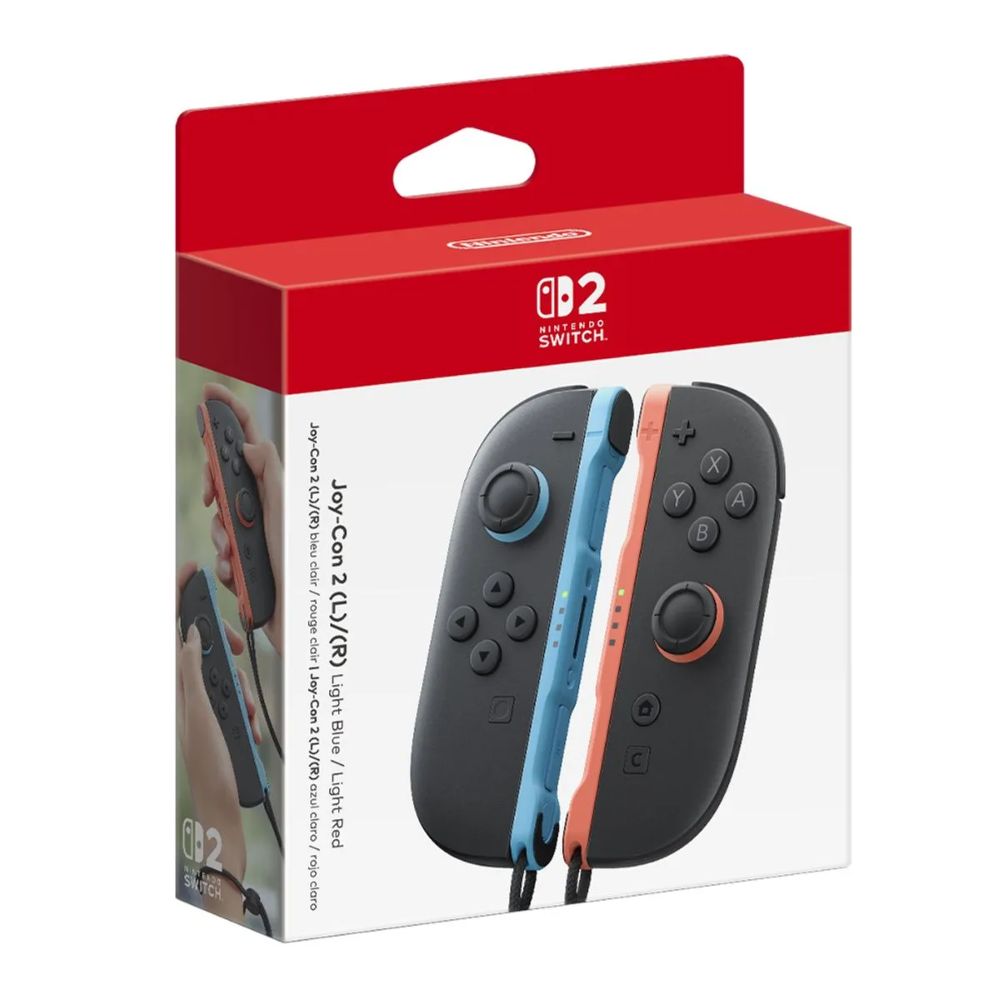 Mando Joy-Con (L/R), rojo y azul, Nintendo Switch 2, con correas