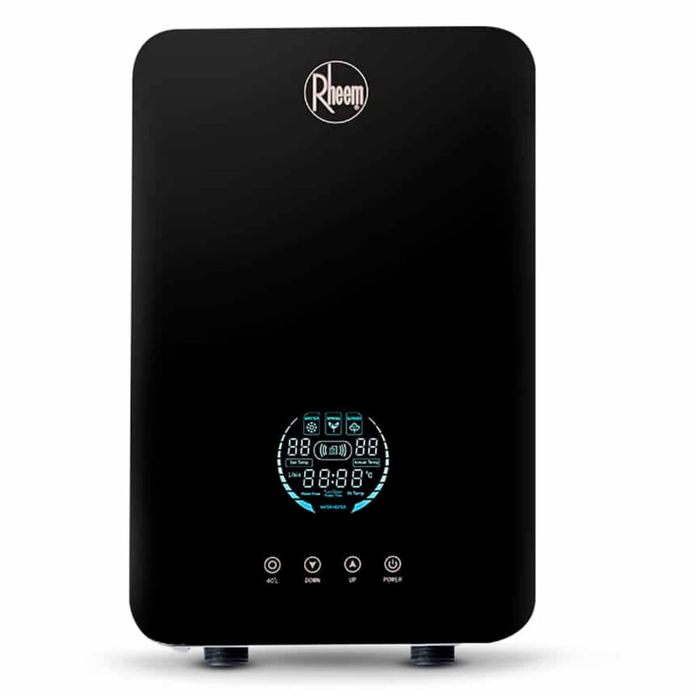 Rapiducha performance Rheem 8800W, 8 sistemas de seguridad, resistencia blindada, negro