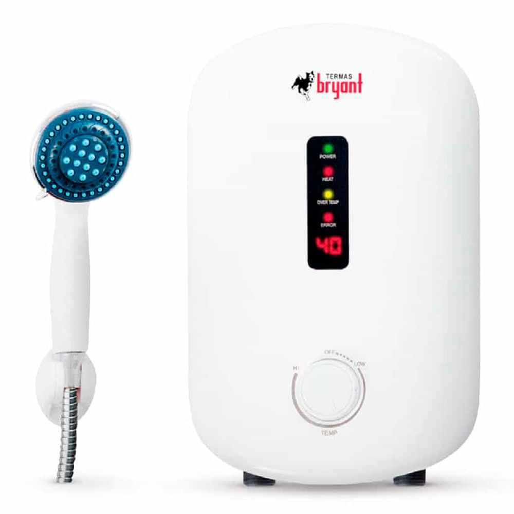 Rapiducha select Bryant, 4500W, panel digital, 1.45 PSI, blanco