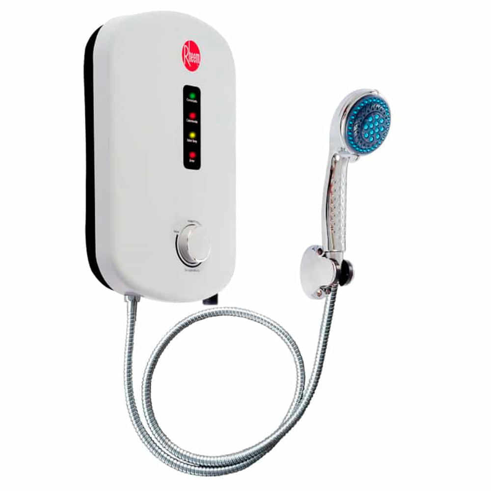 Calentador de agua Rapiducha Elegant, compacto, 8 sistemas de seguridad, temperatura regulable, blanco