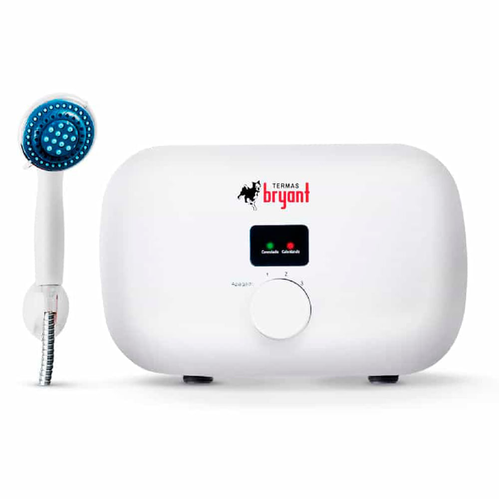 Rapiducha One Bryant, 4500W, ducha cromada, 4 temperaturas regulables, blanco