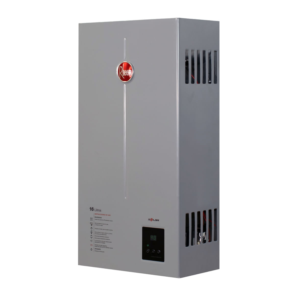 Imagen 1 del producto Terma a gas Rheem, 16 litros, gas natural, encendido automático, gris