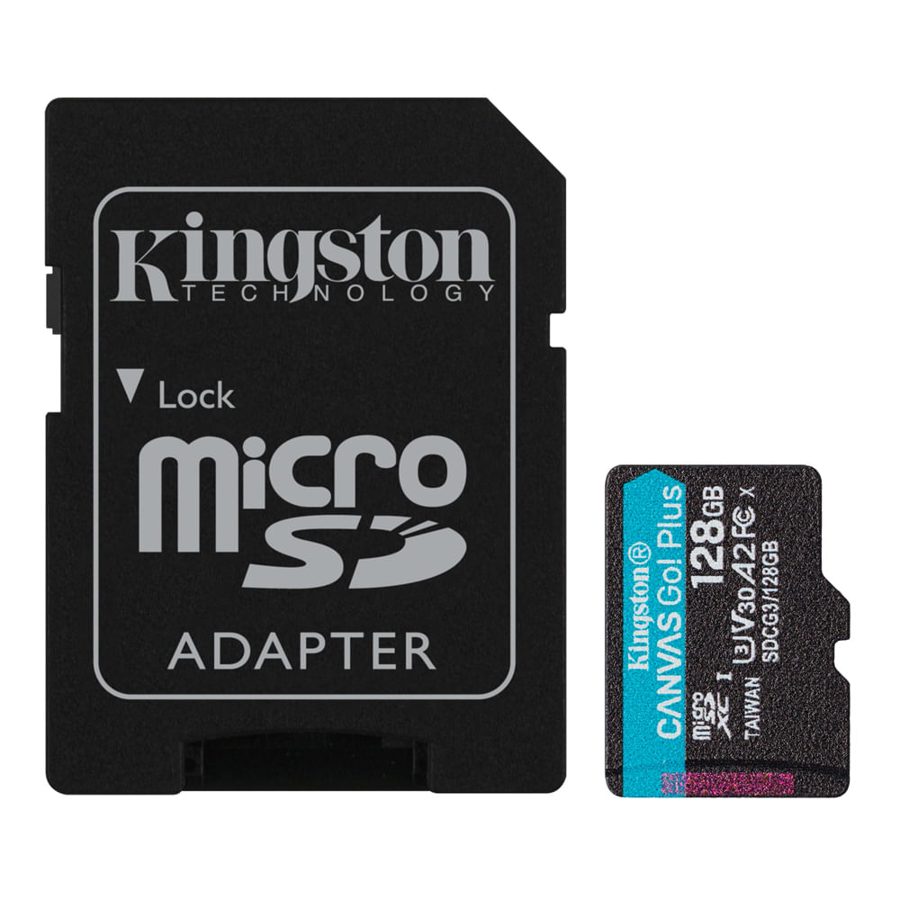Imagen 1 del producto MicroSDXC Canvas Go Plus Gen4 128GB V30 A2 U3 Kingston