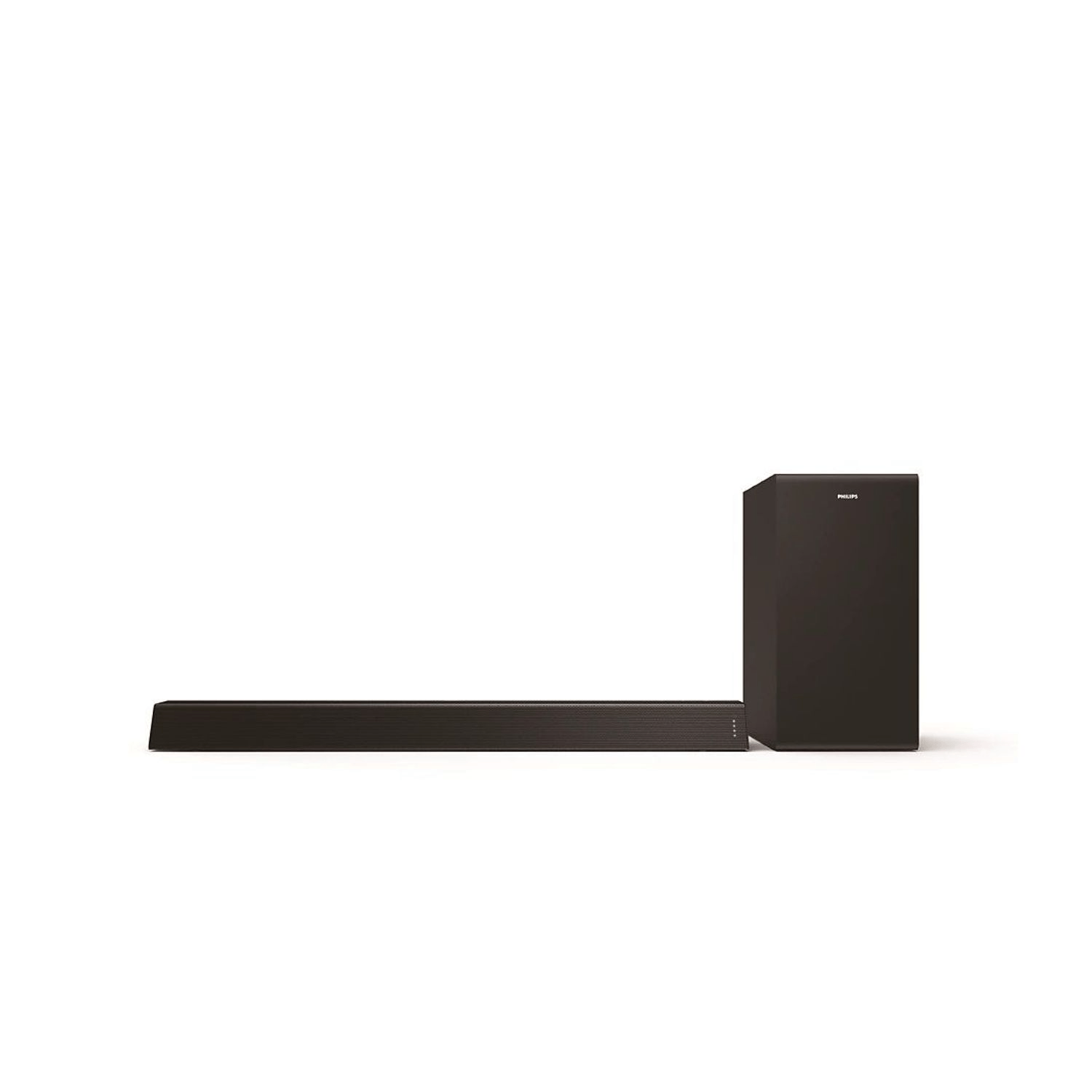 Imagen 1 del producto Barra de sonido SoundBar Philips, potencia 300W, 2.1 canales, subwoofer inalámbrico, bluetooth, HDMI ARC, negro - TAB7305