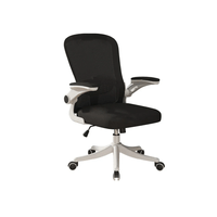 Silla ergonómica de oficina Haven C250SBW, blanca, con respaldo mesh, apoyabrazos rebatibles