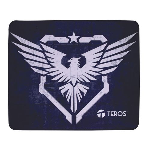 Mouse pad Teros, goma antideslizante, negro con diseño - TE-3014S