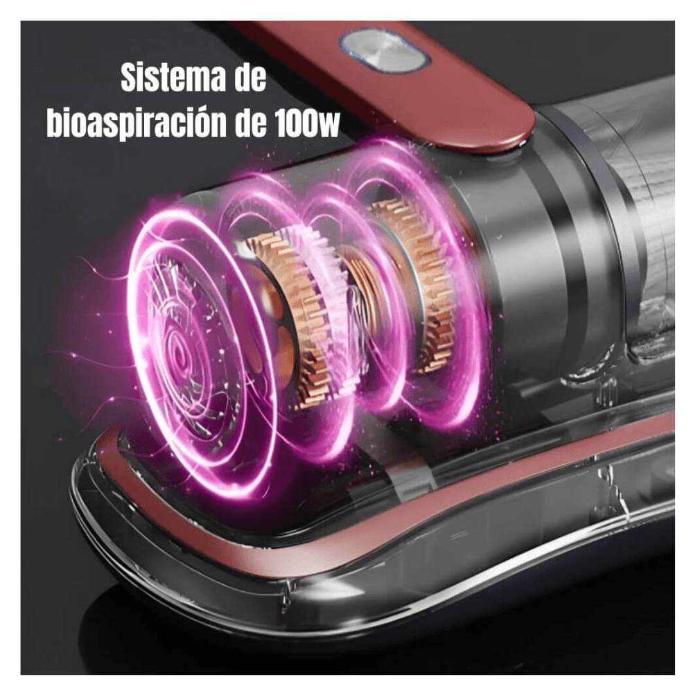 Imagen 2 del producto Aspiradora de mano antiácaros con luz UV, recargable y portátil