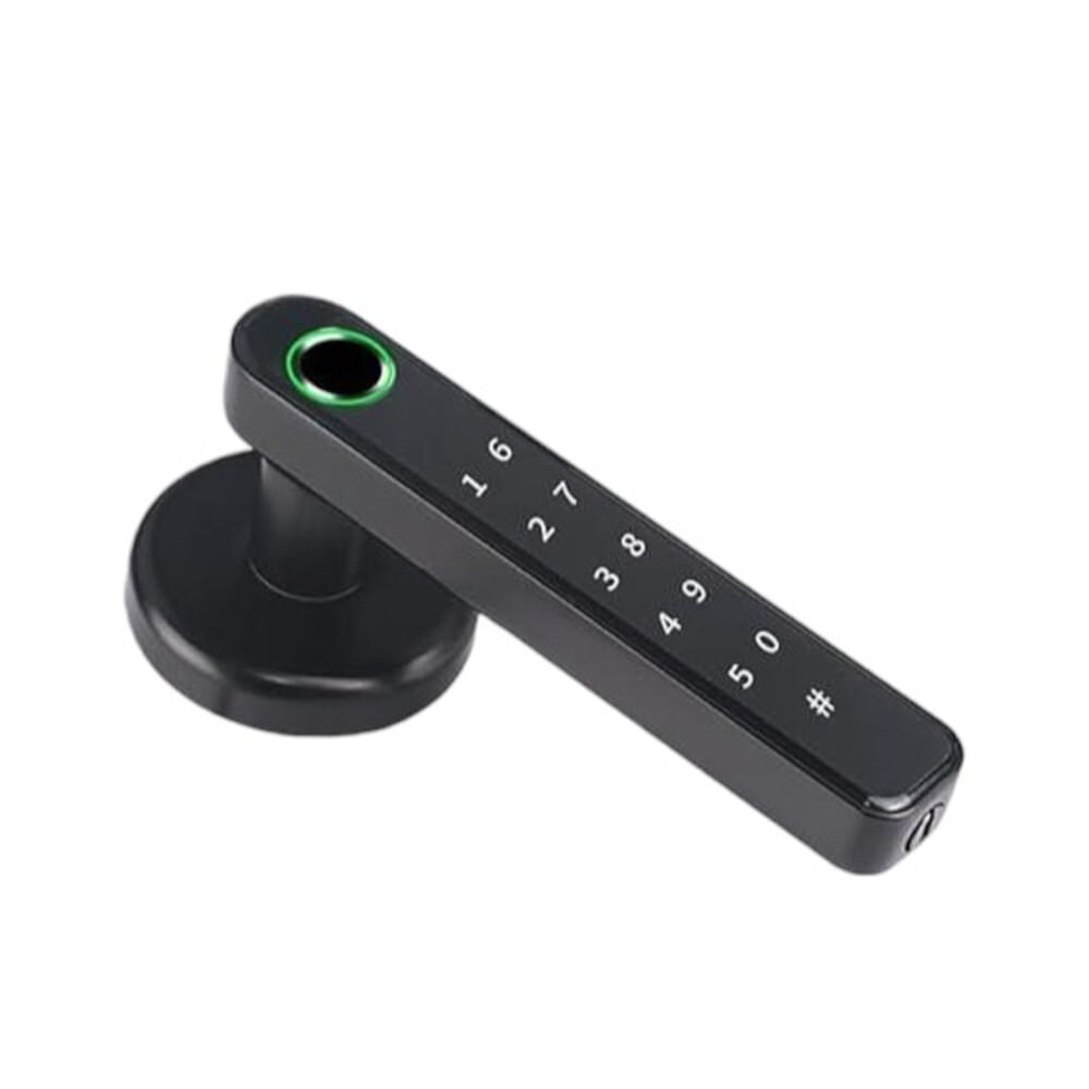 Cerradura inteligente Vlass Tech F504 con manija, 5 modos de desbloqueo, negro