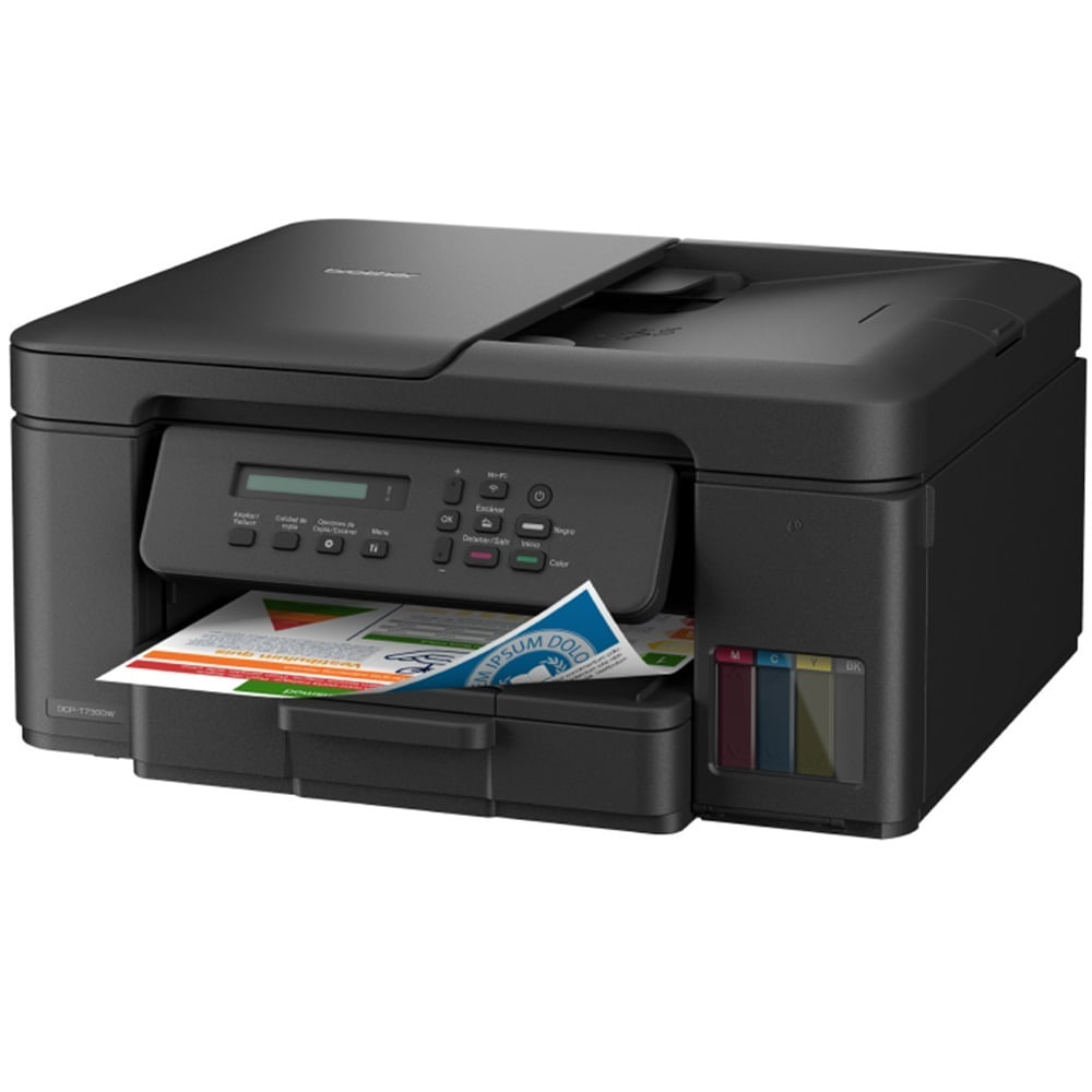 Imagen 2 del producto Impresora multifuncional Brother DCP-T730DW, inyección de tinta, inalámbrica, Wi-Fi, con tanques recargable