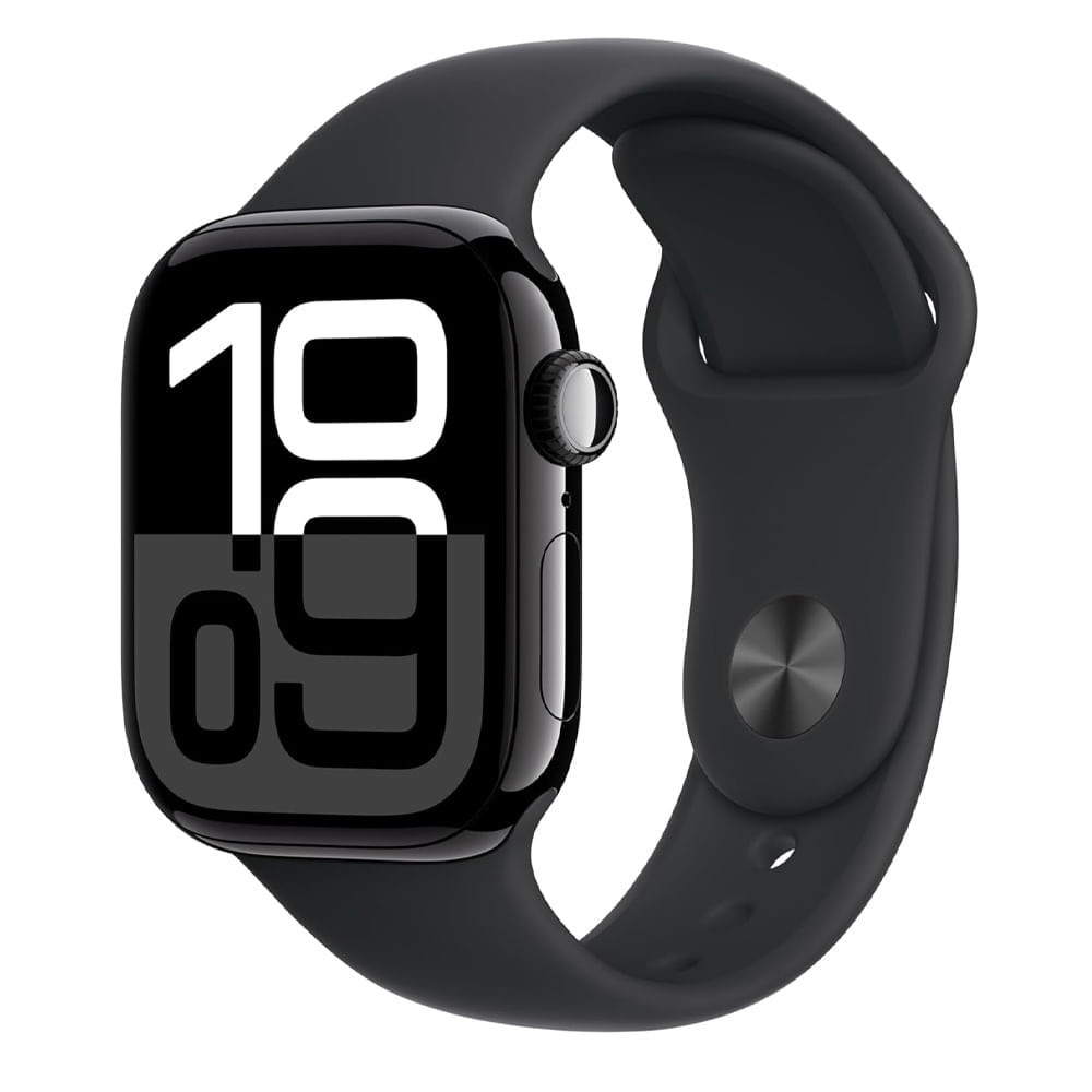 Apple Watch Series 10 42mm/Retina LTPO3 OLED, correa deportiva, GPS, sistema watchOS, batería hasta 18 horas, negro