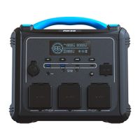 Generador eléctrico Forza FPP-T1202 de baterías LMFP de 1200W, carga rápida, 10 salidas, tomas 3CA/8CC, LED, 1102Wh, compatible con carga solar, negro