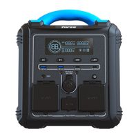 Generador eléctrico Forza FPP-T702 de baterías LMFP de 700W, carga rápida, 9 salidas, tomas 2CA/8CC, LED, 551Wh, compatible con carga solar, negro