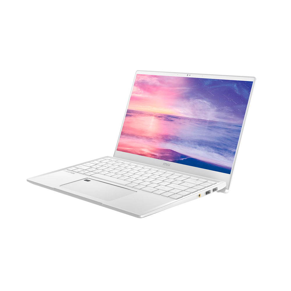 Laptop MSI Prestige 14 A10SC Core i7, 16GB RAM, 512GB SSD, GTX1650 4GB, 14" FHD, Windows 11 Pro, blanco