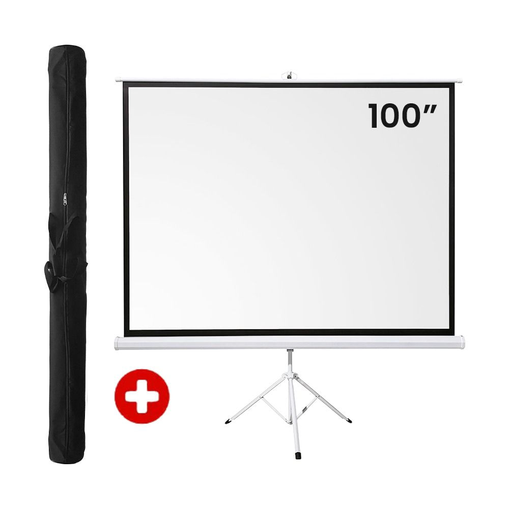 Combo pantalla Ecran Evox 100" con trípode y funda gruesa impermeable