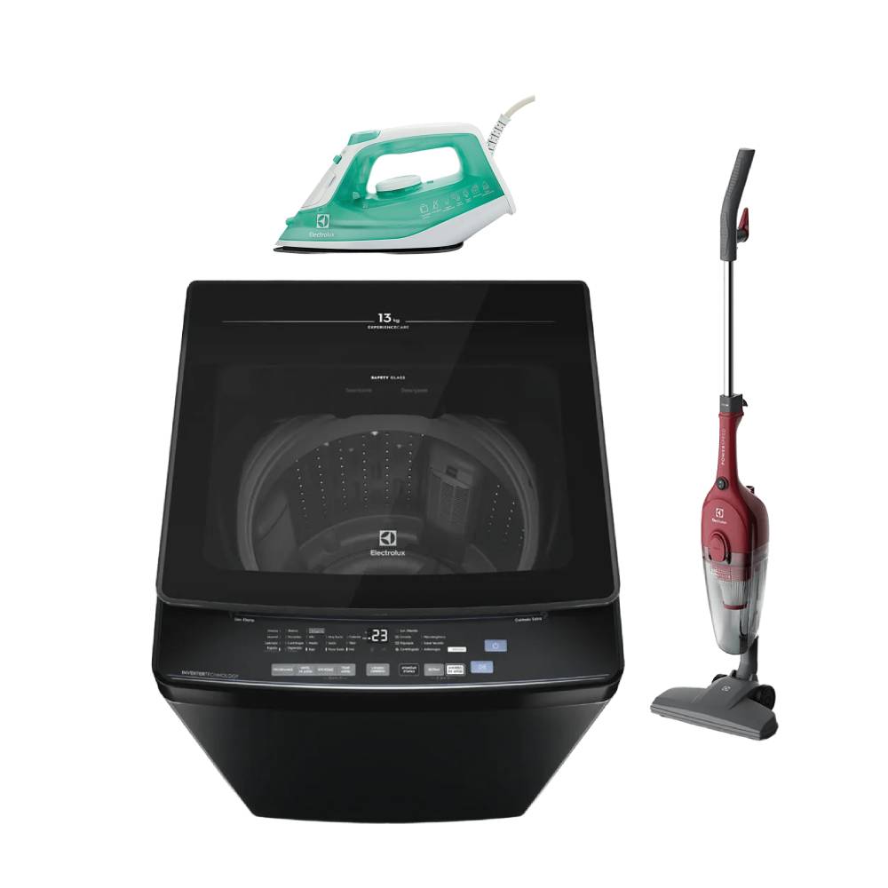 Imagen 2 del producto Combo: Lavadora carga superior 13kg (EWIJ13F2XSYB) + Aspiradora vertical (STK13) + Plancha a vapor Easyline (SIE70)