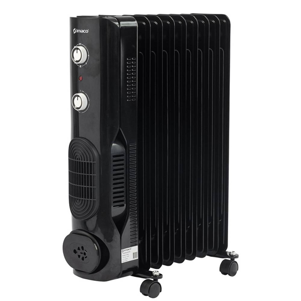 Termoradiador Imaco OFR9NK, 9 celdas, 2250W, con triple protección, negro