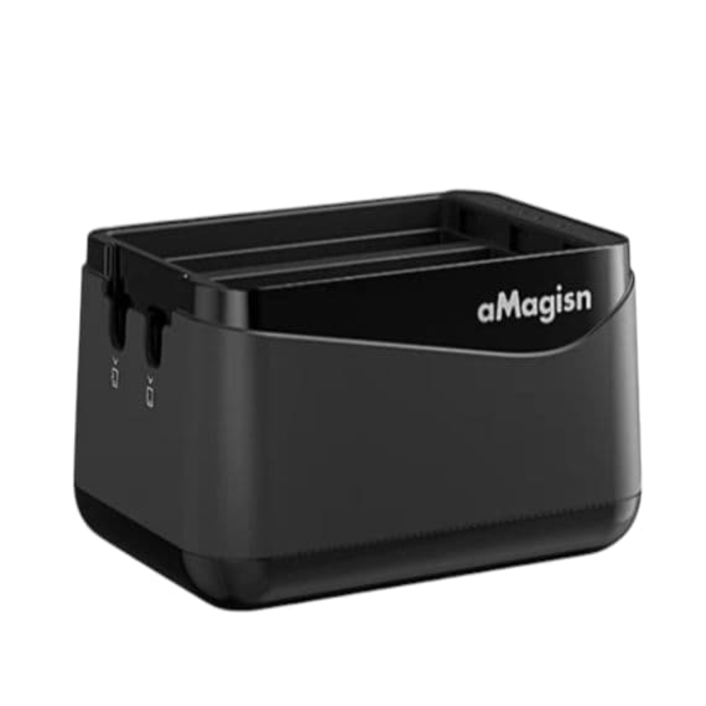 Cargador Amagisn para insta360 x5, 3 ranuras de carga, negro