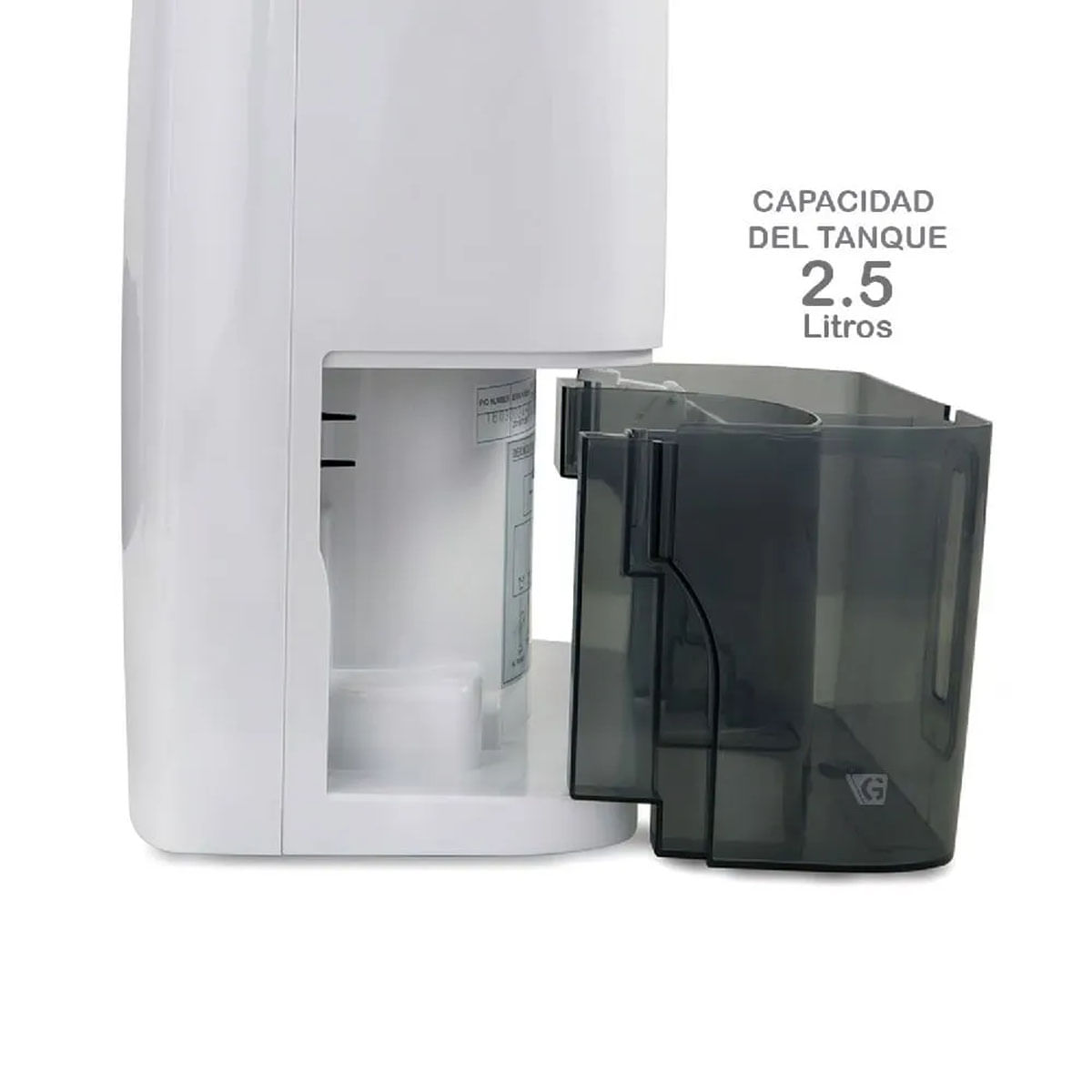 Imagen 2 del producto Deshumedecedor Imaco DHM1002 10L, 2.5 litros tanque, 270W, filtro carbón activado, blanco