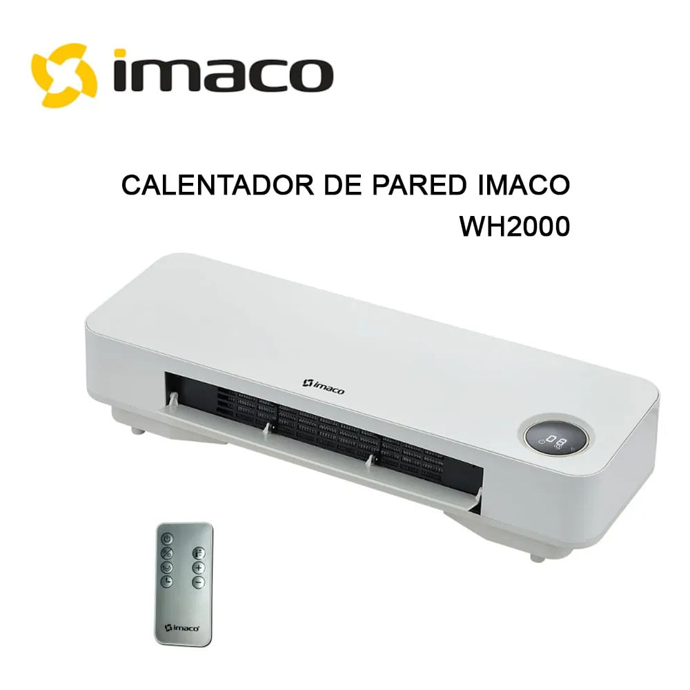 Imagen 2 del producto Estufa calefactor de pared Imaco WH2000, 2000W, control remoto, 2 niveles de calor