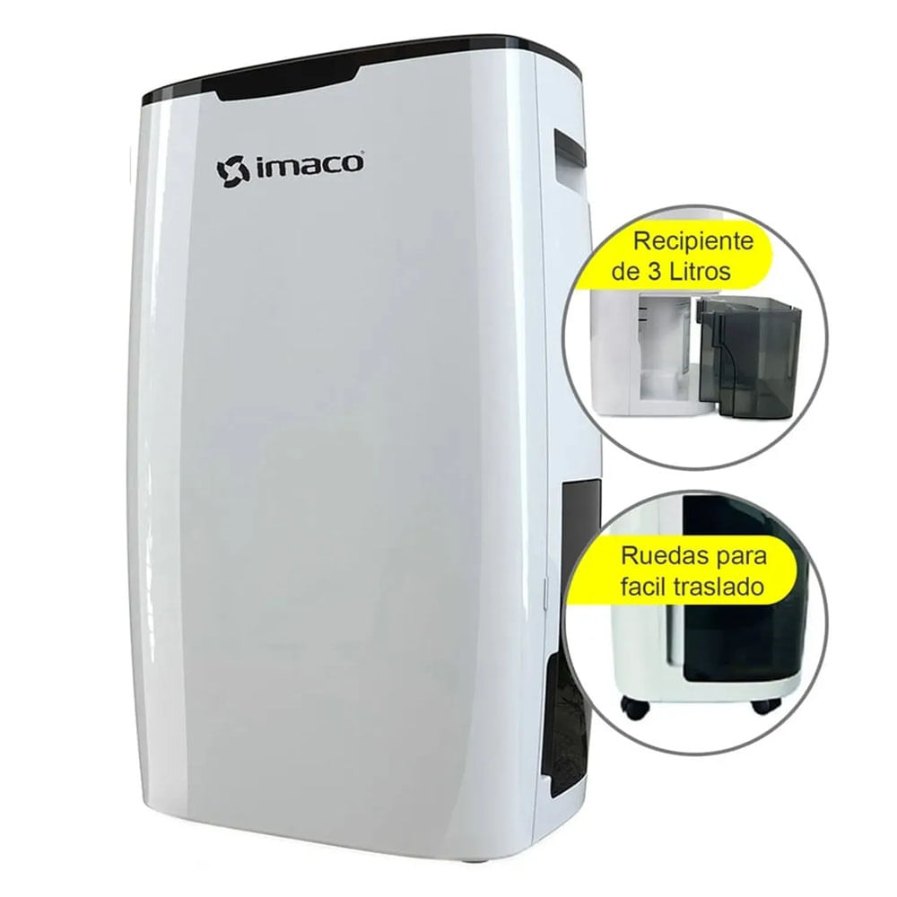 Imagen 2 del producto Deshumedecedor Imaco DHE20, 20 litros, 285W, blanco