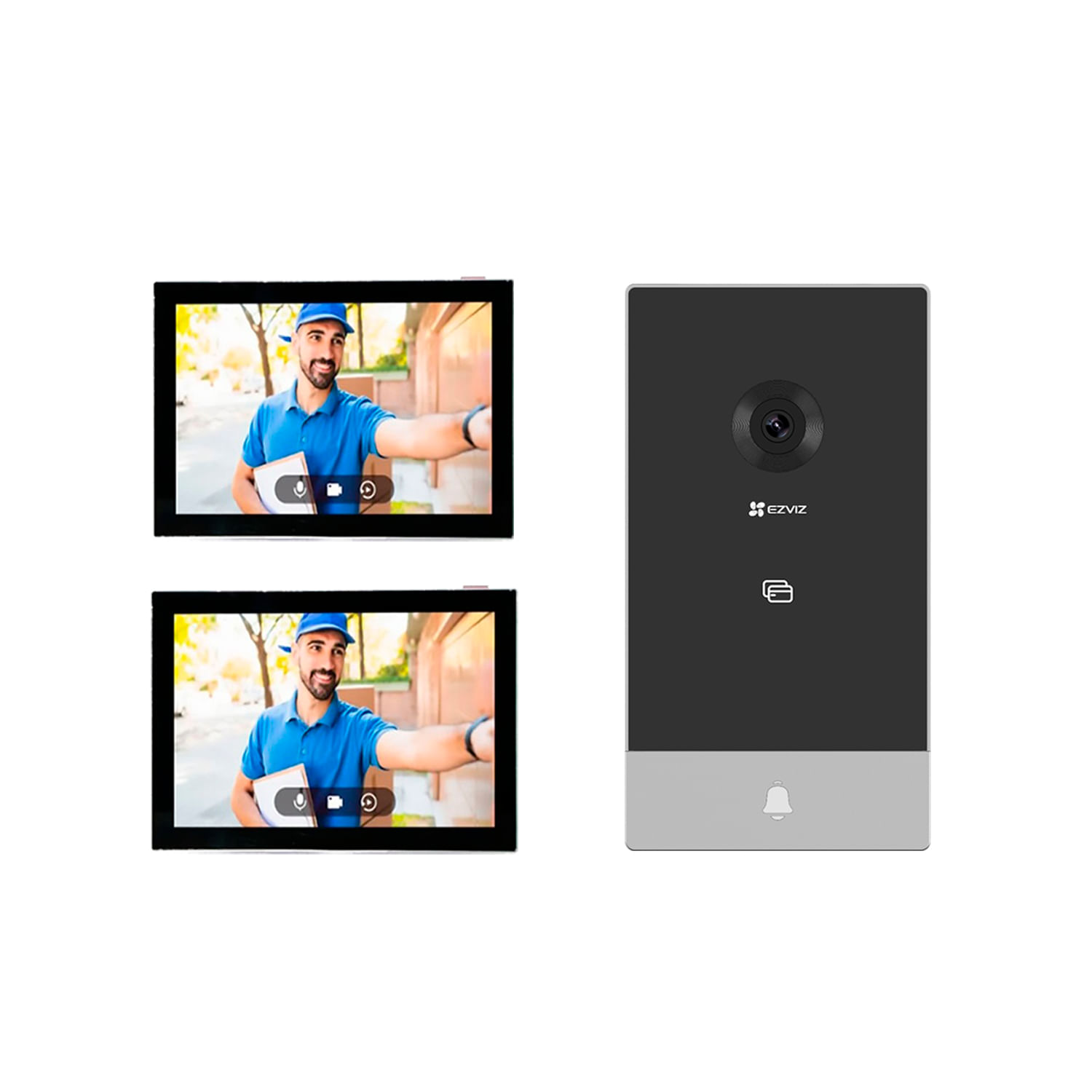 Imagen 1 del producto Kit videoportero inteligente Ezviz HP7 2K exterior + 1 monitor adicional SD7 Wi-Fi dual