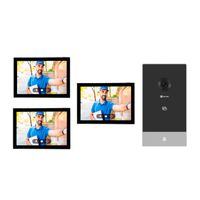 Kit videoportero inteligente Ezviz HP7 2K exterior + 2 monitores SD7 Wi-Fi dual y RFID