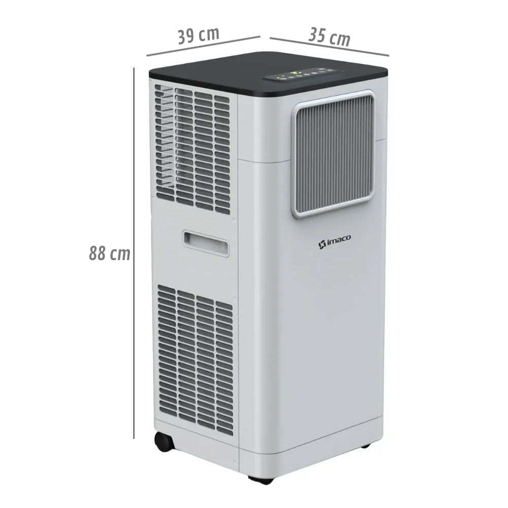 Imagen 2 del producto Aire acondicionado portátil Imaco AC7000, 6,500 BTU, 4 en 1, panel digital, blanco