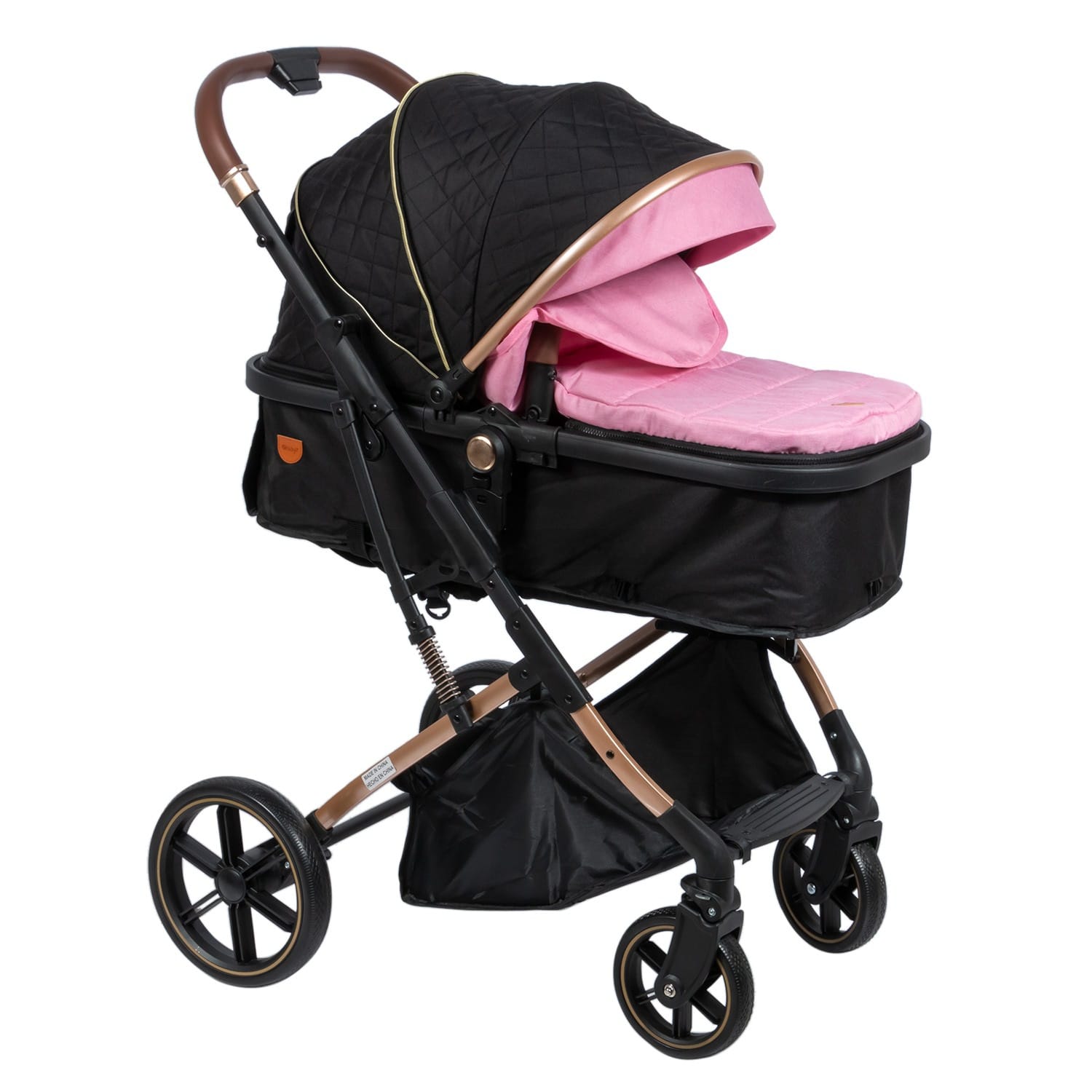 Coche moisés Ebaby para bebé de lujo Saturno, rosa