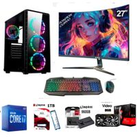 PC gamer Core i7-10TH + 32GB RAM + 1TB HDD M.2 + 960GB SSD + VIDEO RX 580 8GB + Monitor 27"" FHD, FreeDOS
