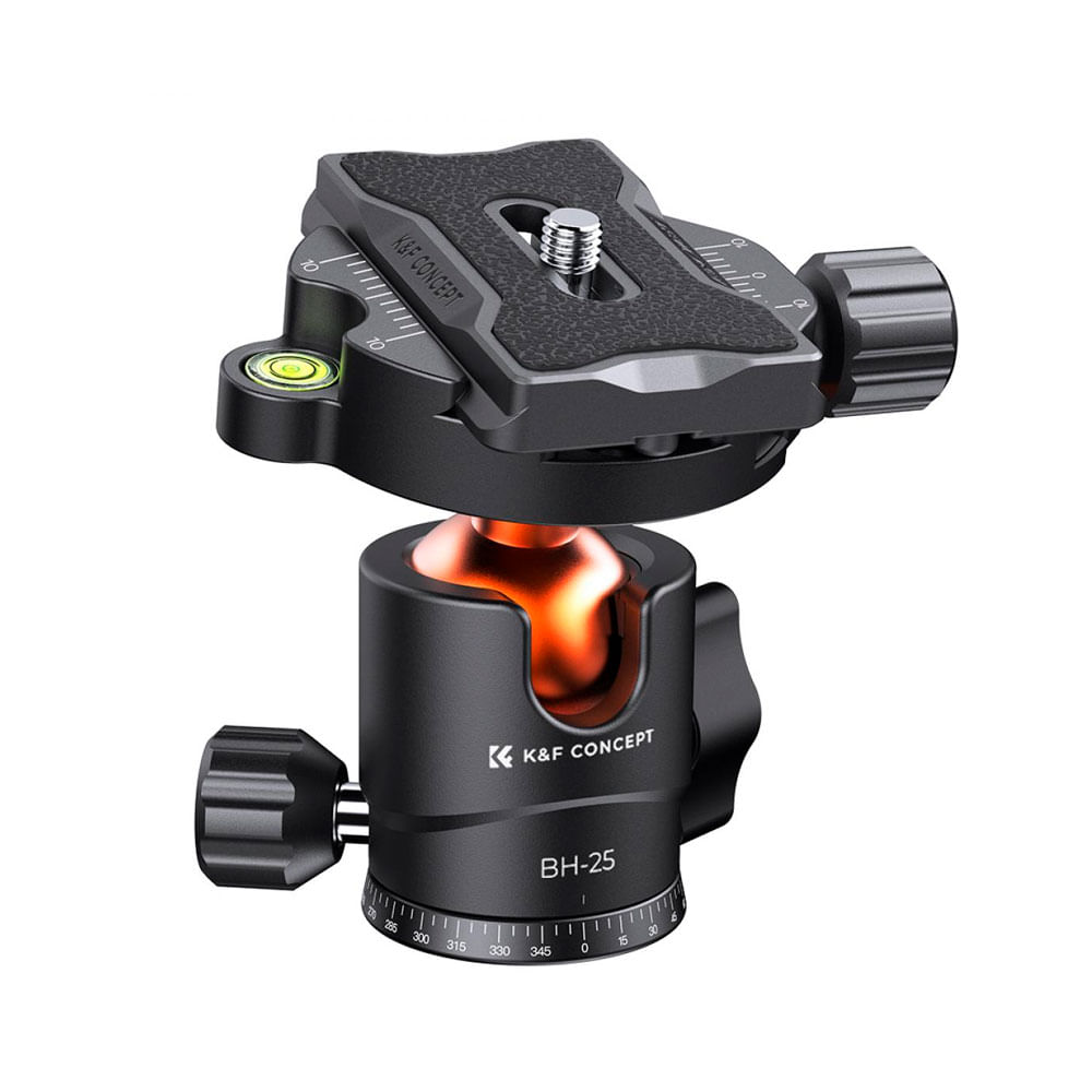 Cabezal para trípode K&F Concept KF31.029v3 - BH-25, bola 25 mm, hasta 8 kg, compacto y preciso