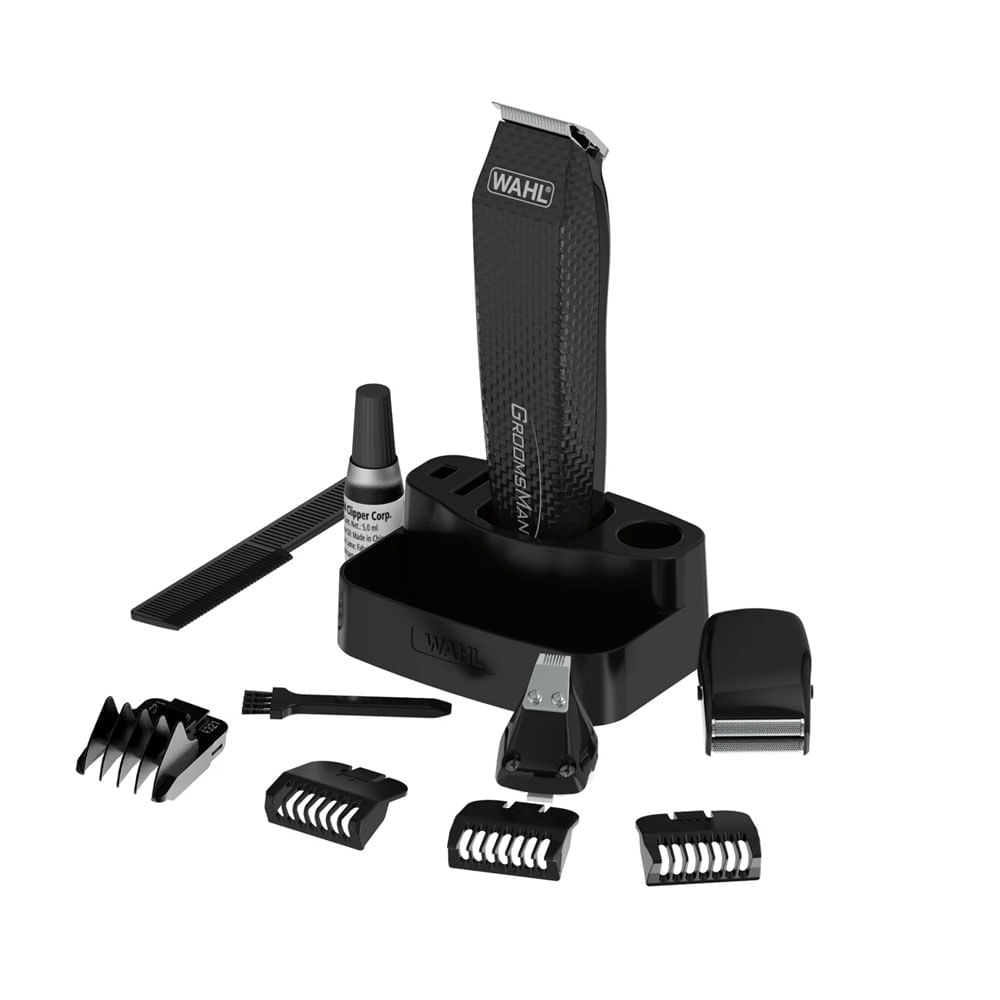Imagen 2 del producto Afeitadora y recortador con 6 peines, Wahl 05537-3008 Grooming Kit, cabezal de precisión, negro