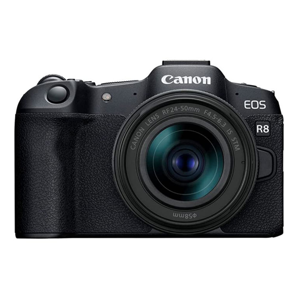 Cámara Canon EOS R8 Mirrorless con lente RF 24-50mm f/4.5-6.3 IS STM + Estuche + Memoria microSD 64GB