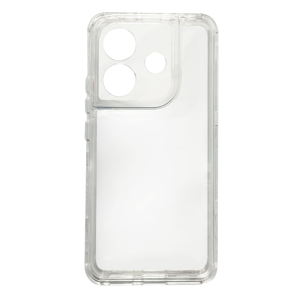 Case para Xiaomi Redmi Note 14, protección 360, 3 capas de protección, transparente