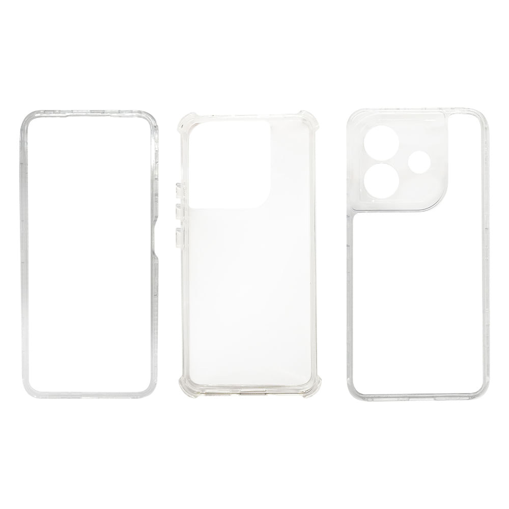 Imagen 2 del producto Case para Xiaomi Redmi Note 14, protección 360, 3 capas de protección, transparente