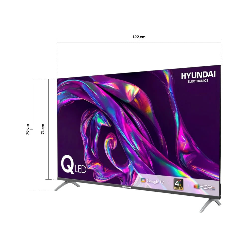 Imagen 2 del producto Smart TV Hyundai 4K 55"" QLED, Ultra HD, sistema Google TV integrado, HYLED5529QG