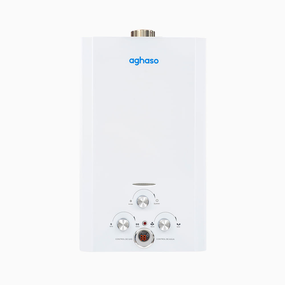 Terma Aghaso 10 litros tiro forzado GN, encendido eléctrico y visor digital