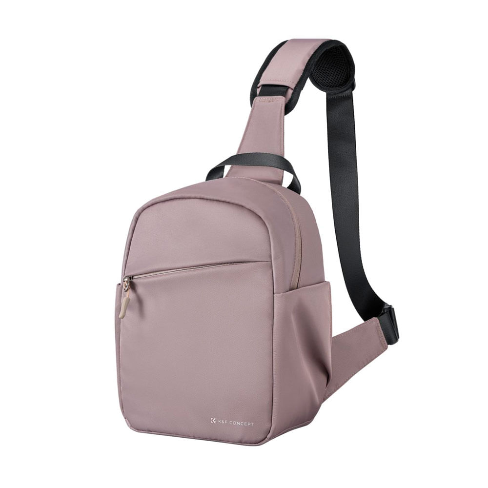Mochila K&F Concept KF13.171v1, acolchado, bolso cruzado, rosado