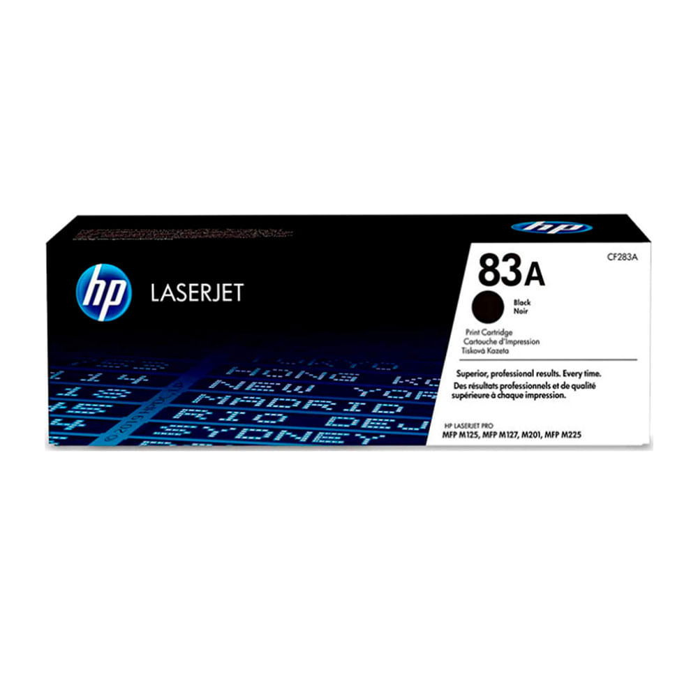 Toner Laser Jet Hp 83A (Cf283A), M127,M201,M225, 1500 páginas, Negro